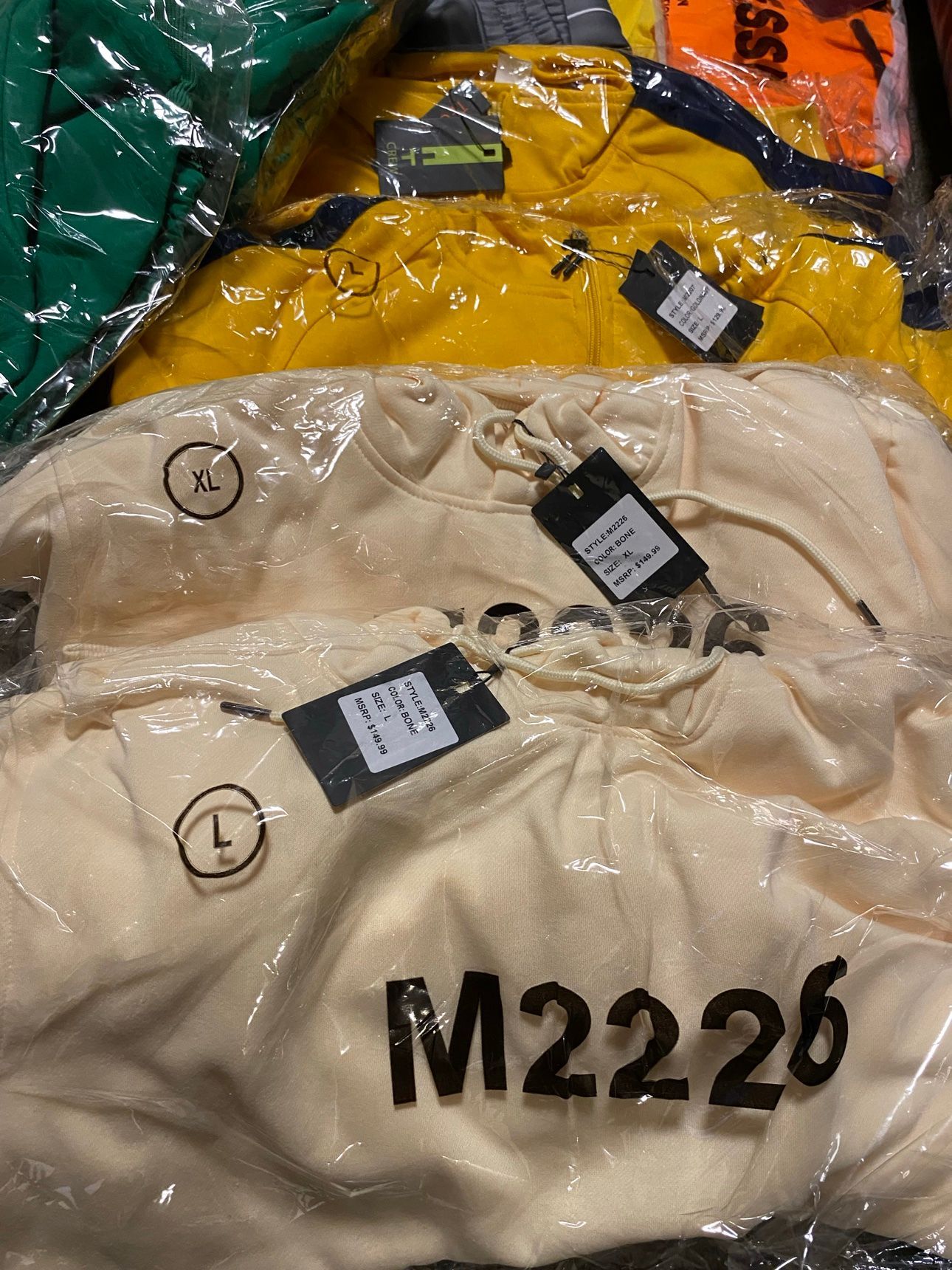 Hoodies — bone/cream colorway