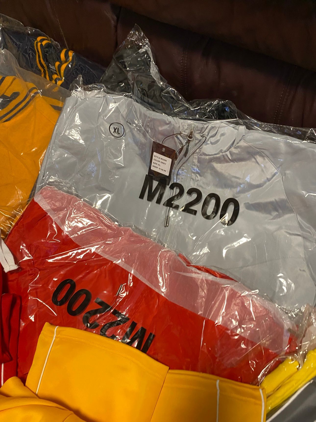 Lightweight jackets — grey and red