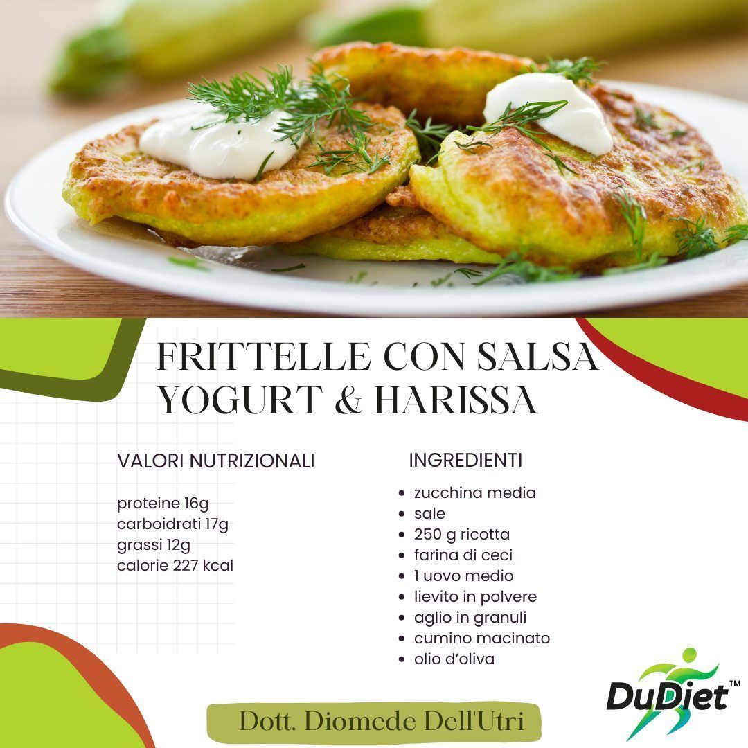 frittelle con salsa yogurt & harissa