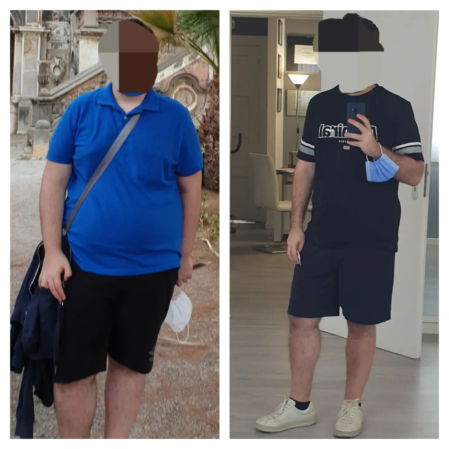 prima e dopo calo del peso