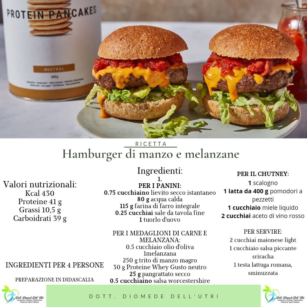 hamburger di manzo e melanzane