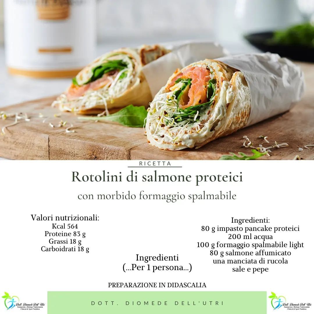 rotolini di salmone proteici