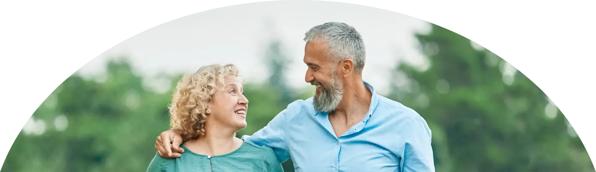 Smiling happy couple