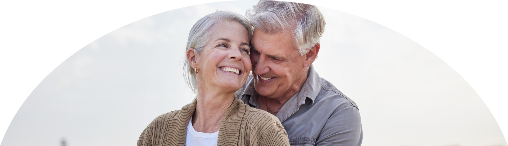 Smiling happy couple