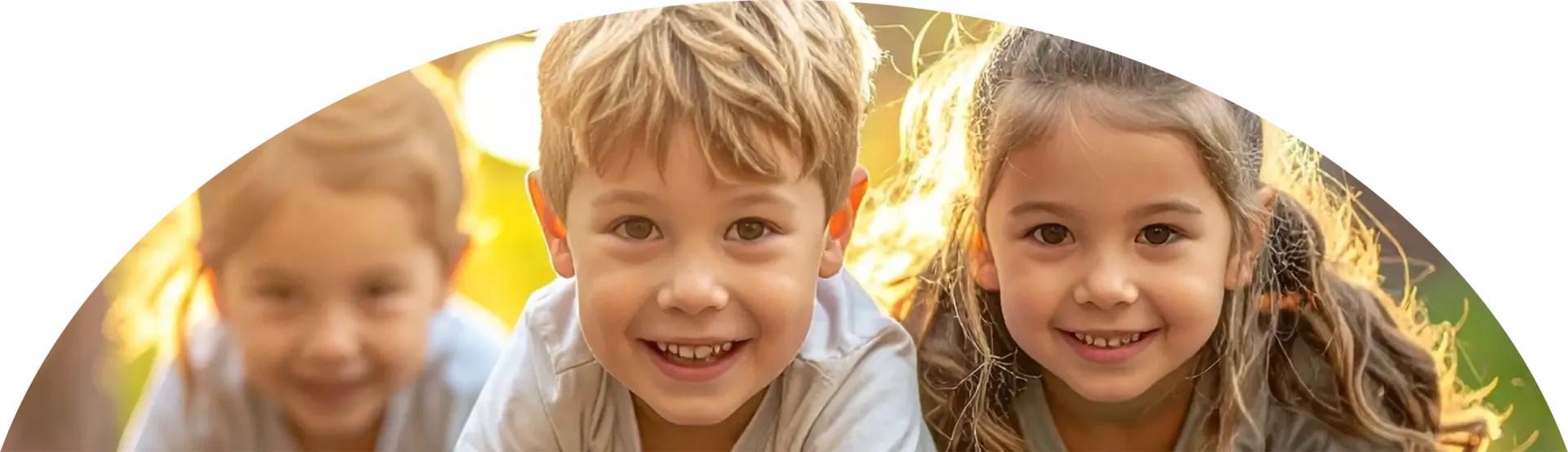 Smiling happy kids