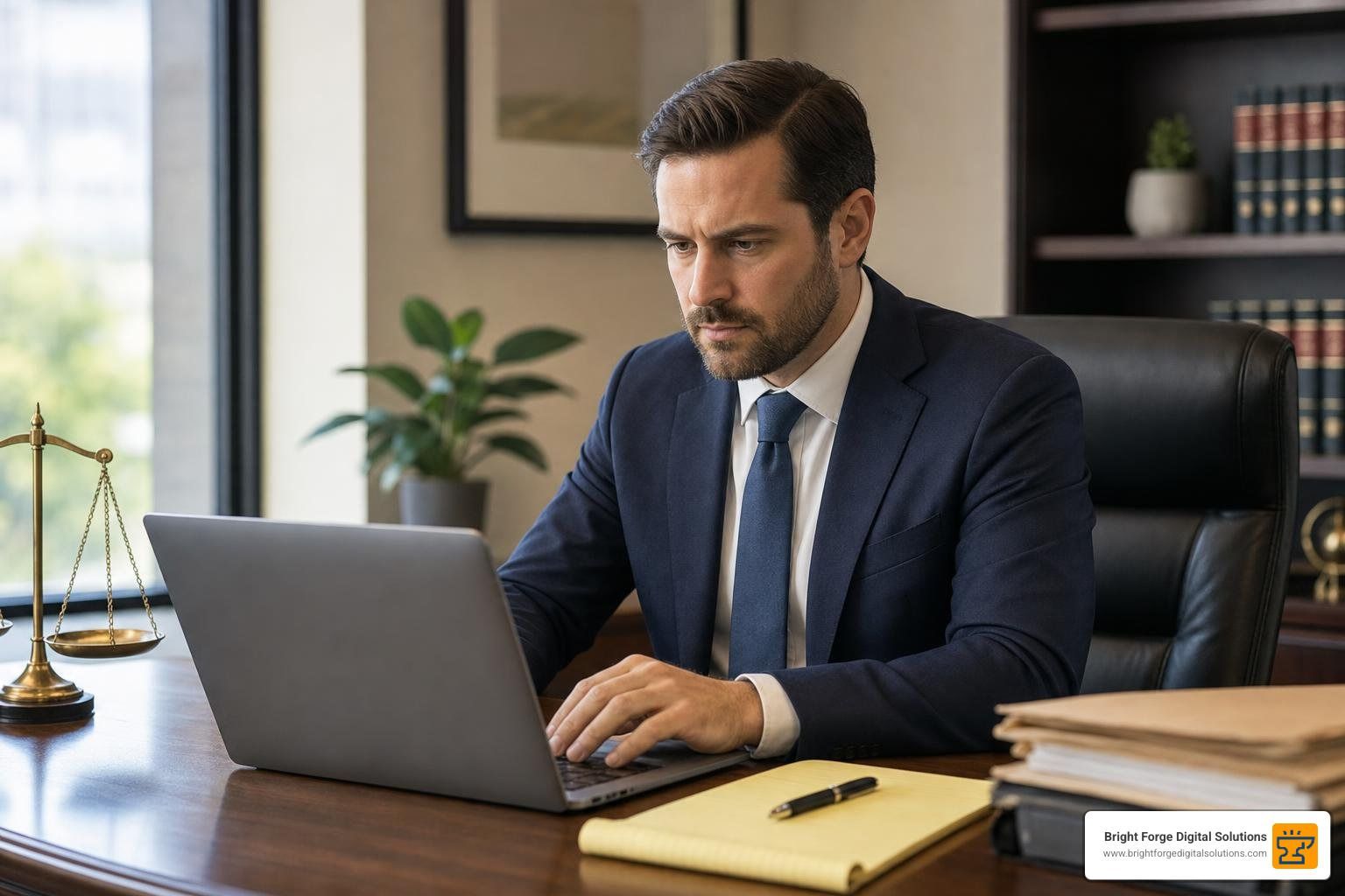 personal injury attorney reviewing local service ads