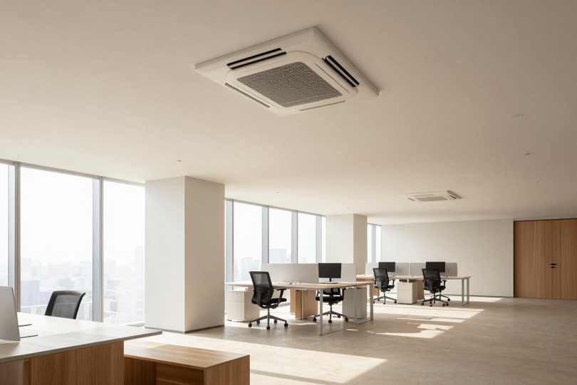 Ufficio climatizzato con unità a cassetta