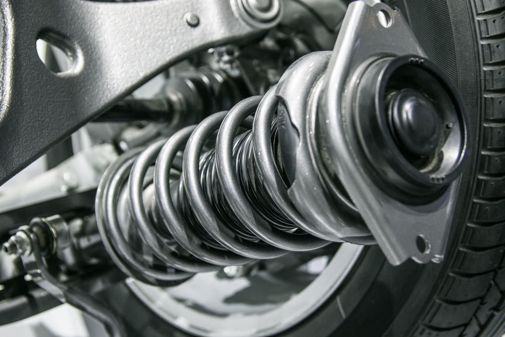 A Close-up View of a Car's Suspension System — GA Plant & Automotive Repairs In Scone, NSW
