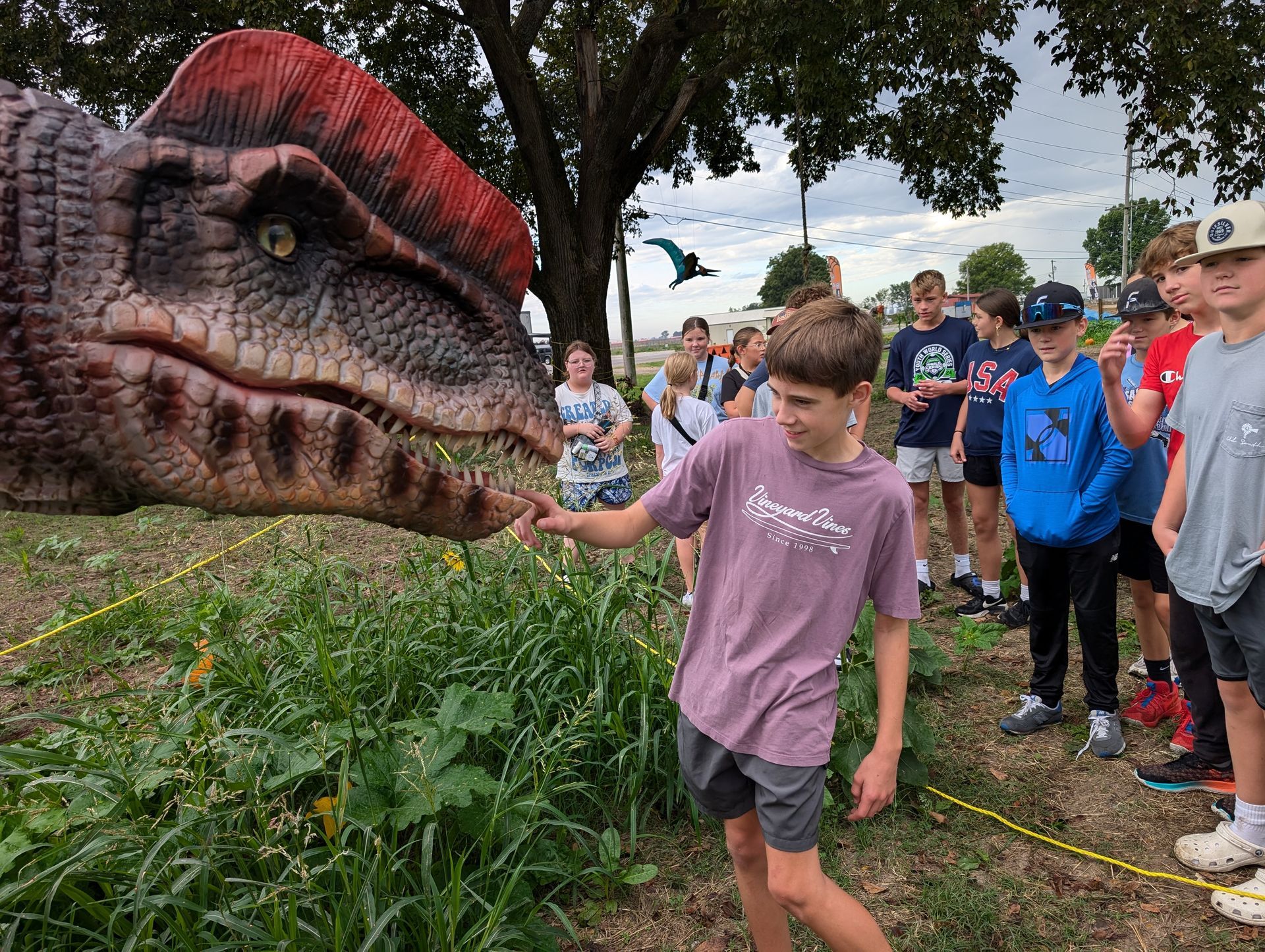 A poster for the jurassic patch at river city adventure park