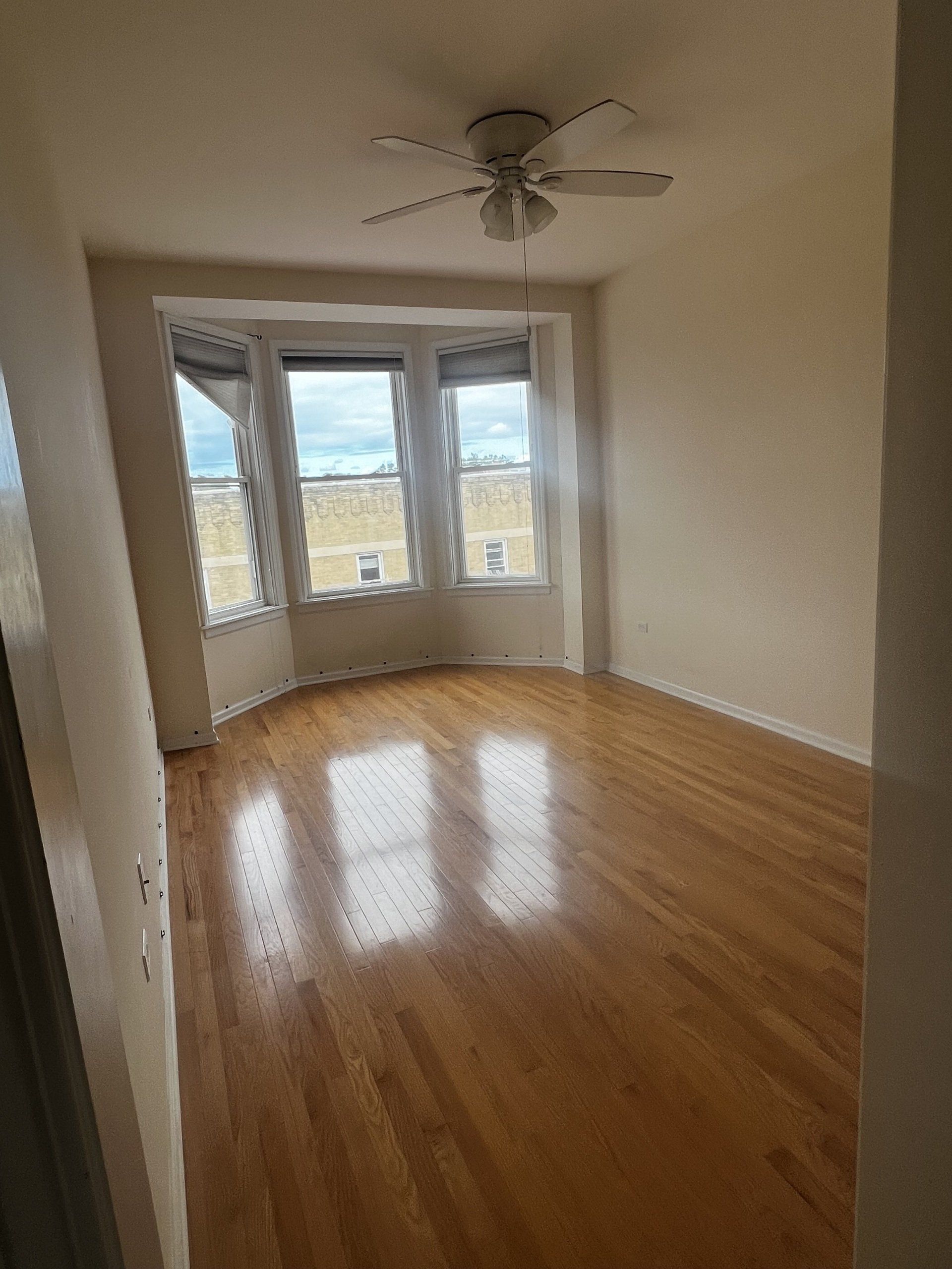 Living room with ceiling fan