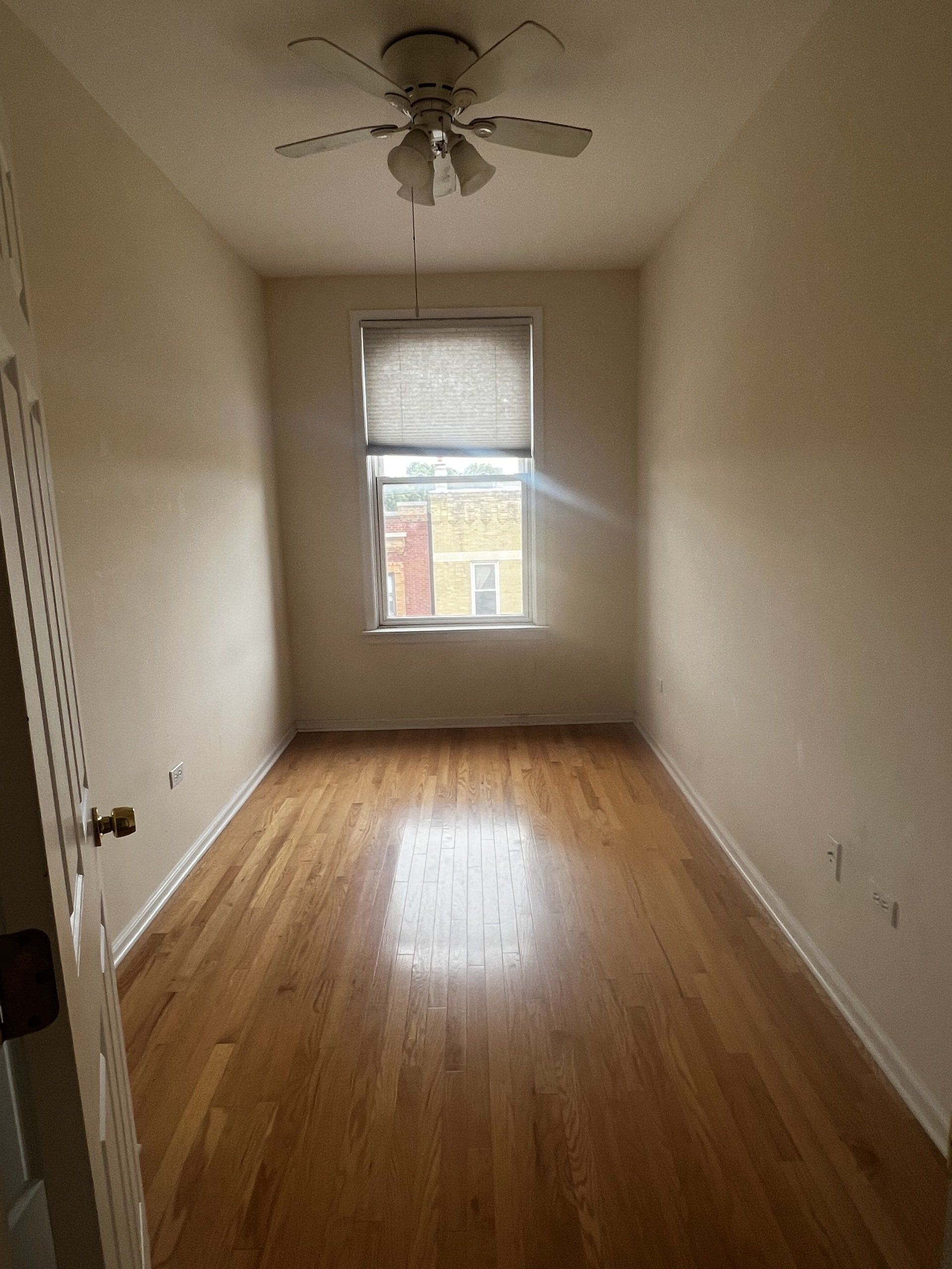 Bedroom with ceiling fan