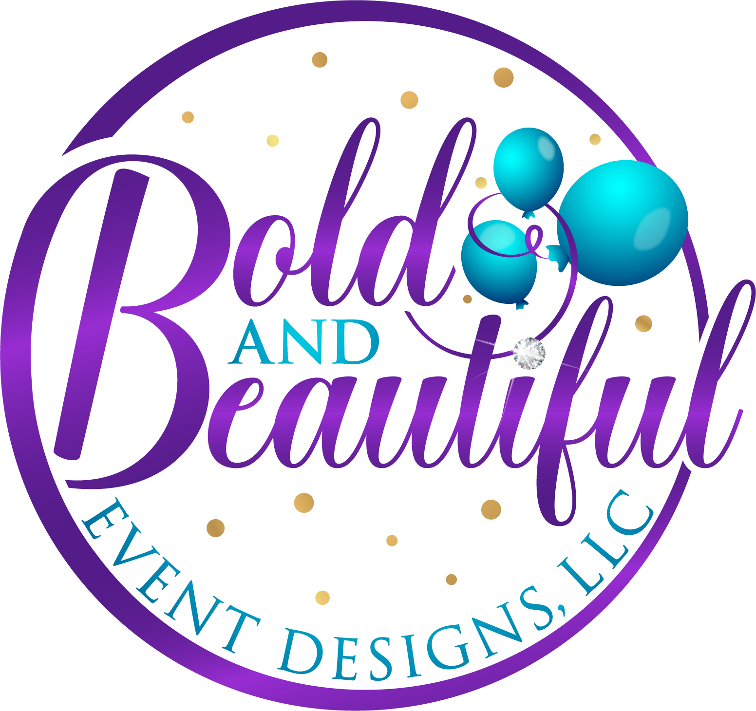 a logo for bold and beautiful event designs , llc .