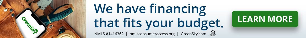 A sign that says we have financing that fits your budget Wilmington Heating & Air Conditioning -HVAC Replacement and Installation Financing in Wilmington, NC! Call (910) 515-0870.
