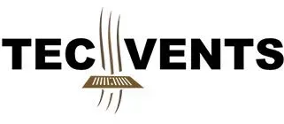 TECVVENTS logo in black with gold accents and stylized curved lines