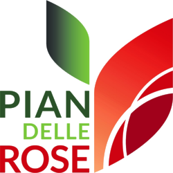 Logo: Foglie stilizzate verdi e rosse con la scritta