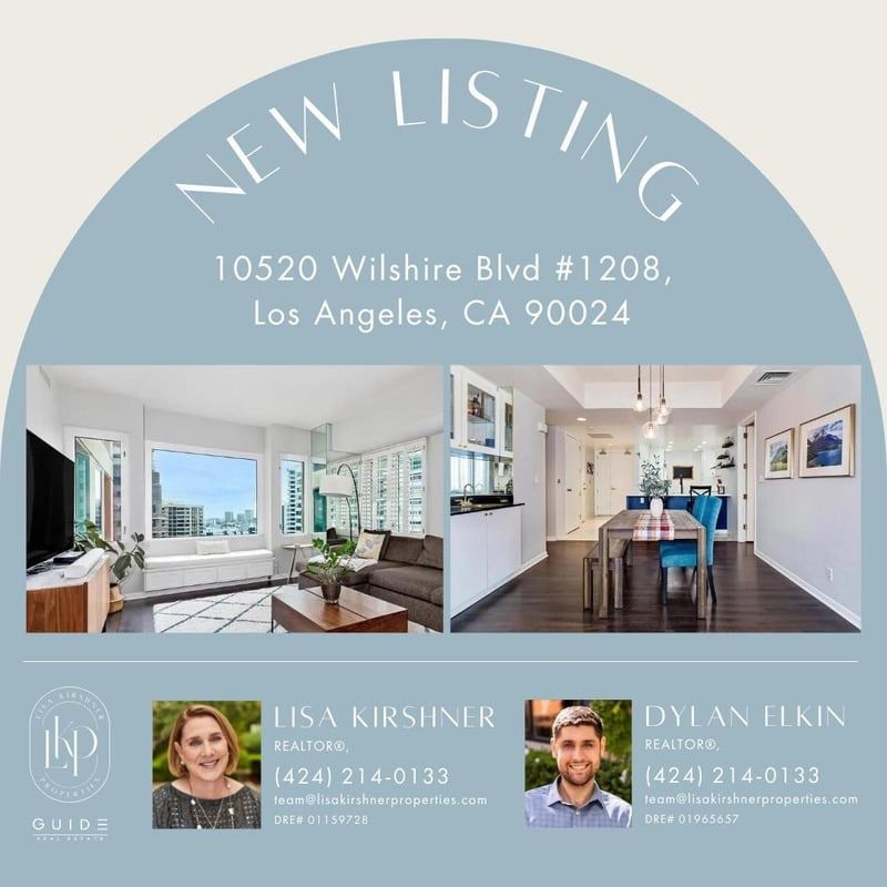 New Listing: 10520 Wilshire Blvd Graphic - Lisa Kirshner Properties Social Media Post