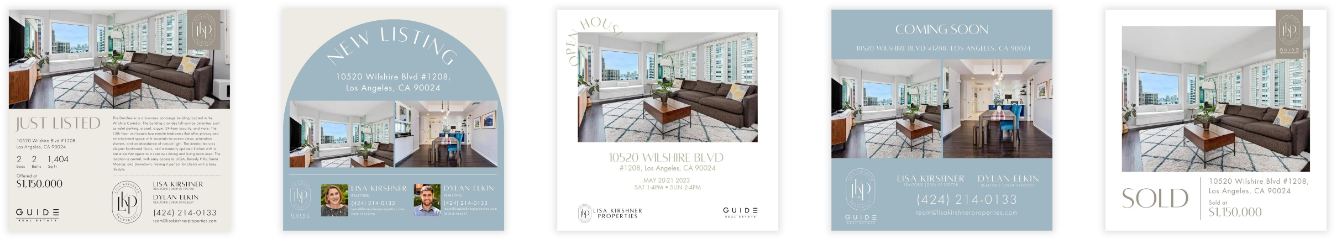 Lisa Kirshner Properties - Listing Graphic Posts | Brand Guidelines