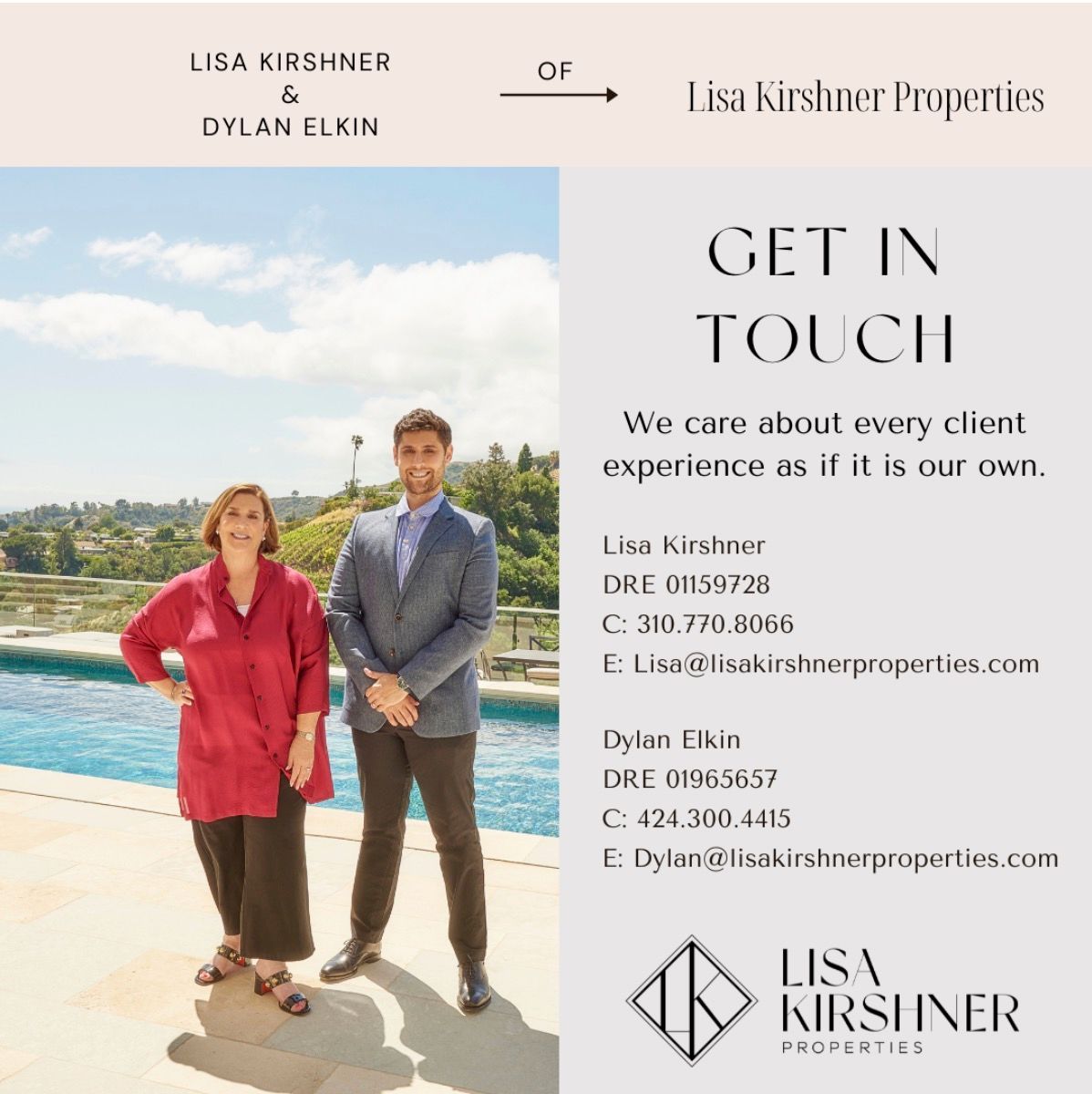 Connect with Santa Monica's Top Realtors to buy a home or sell your home | Lisa Kirshner Properties, Lisa & Dylan