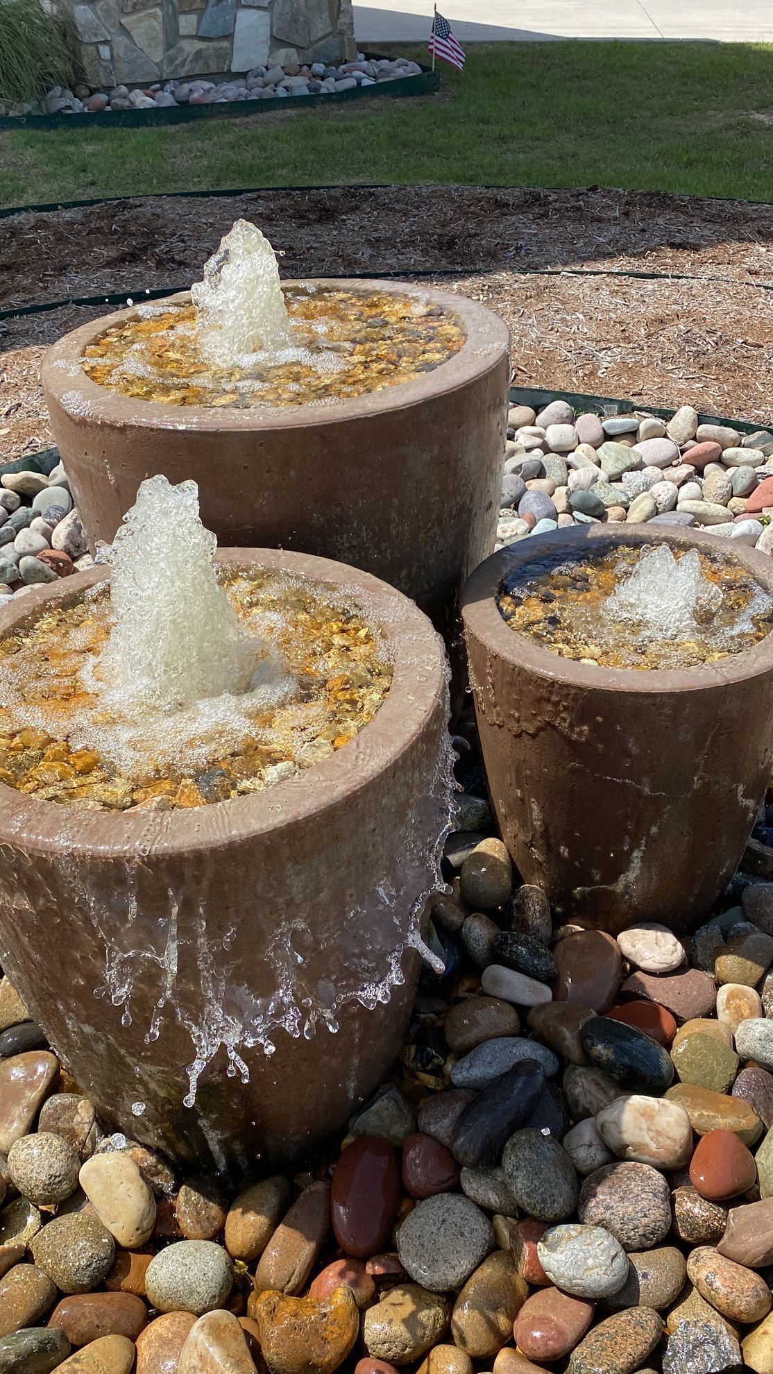 A newly maintain fountains.