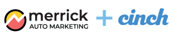Merrick and cinch auto marketing logo on a white background
