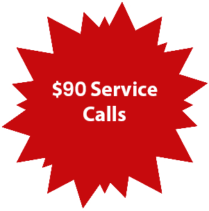 HVAC provider, that charges a flat rate of $90 for service calls. 