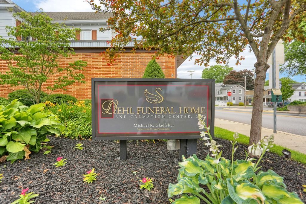 Diehl Funeral Home and Cremation Center sign in front of the funeral home