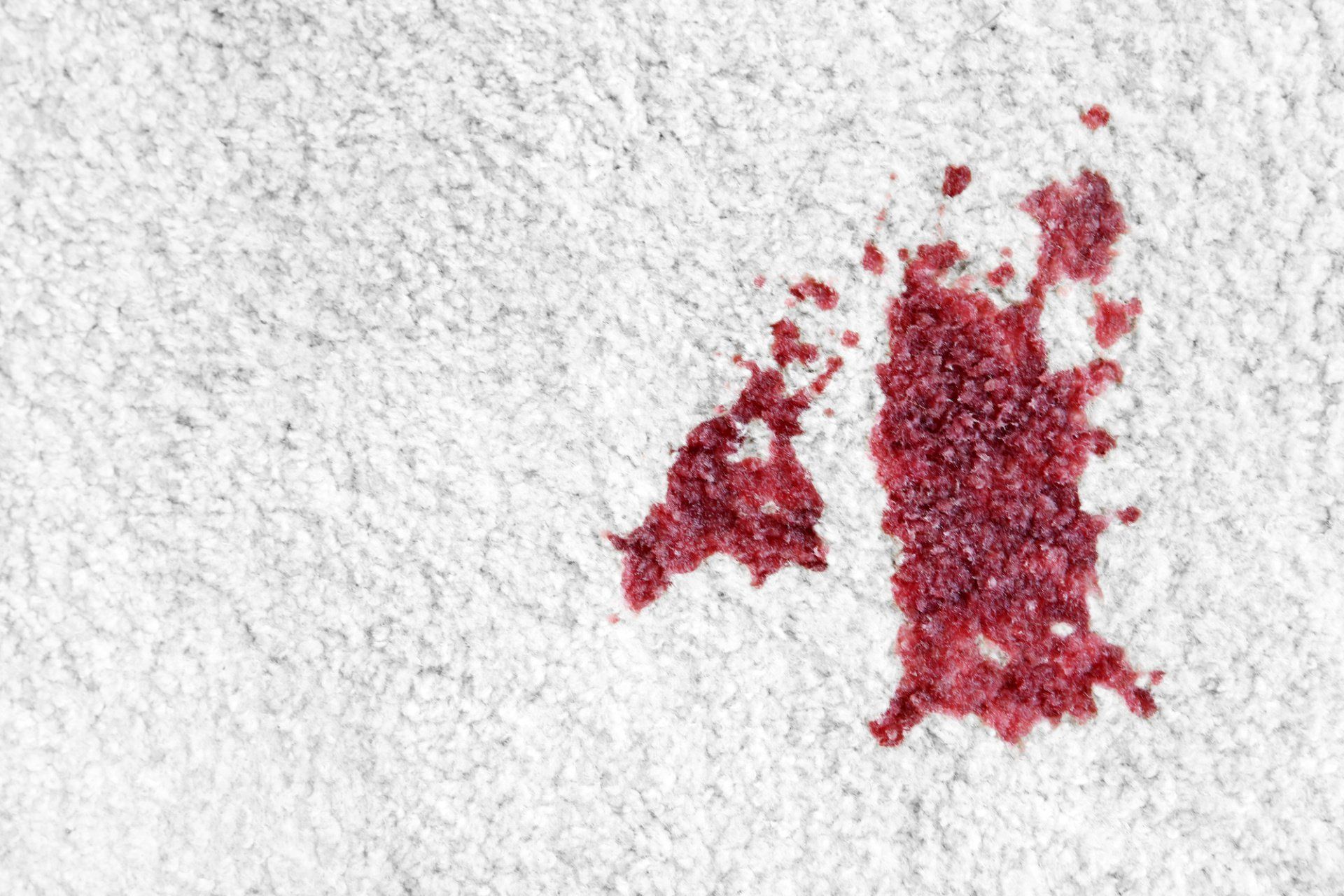 Blood stain on carpet