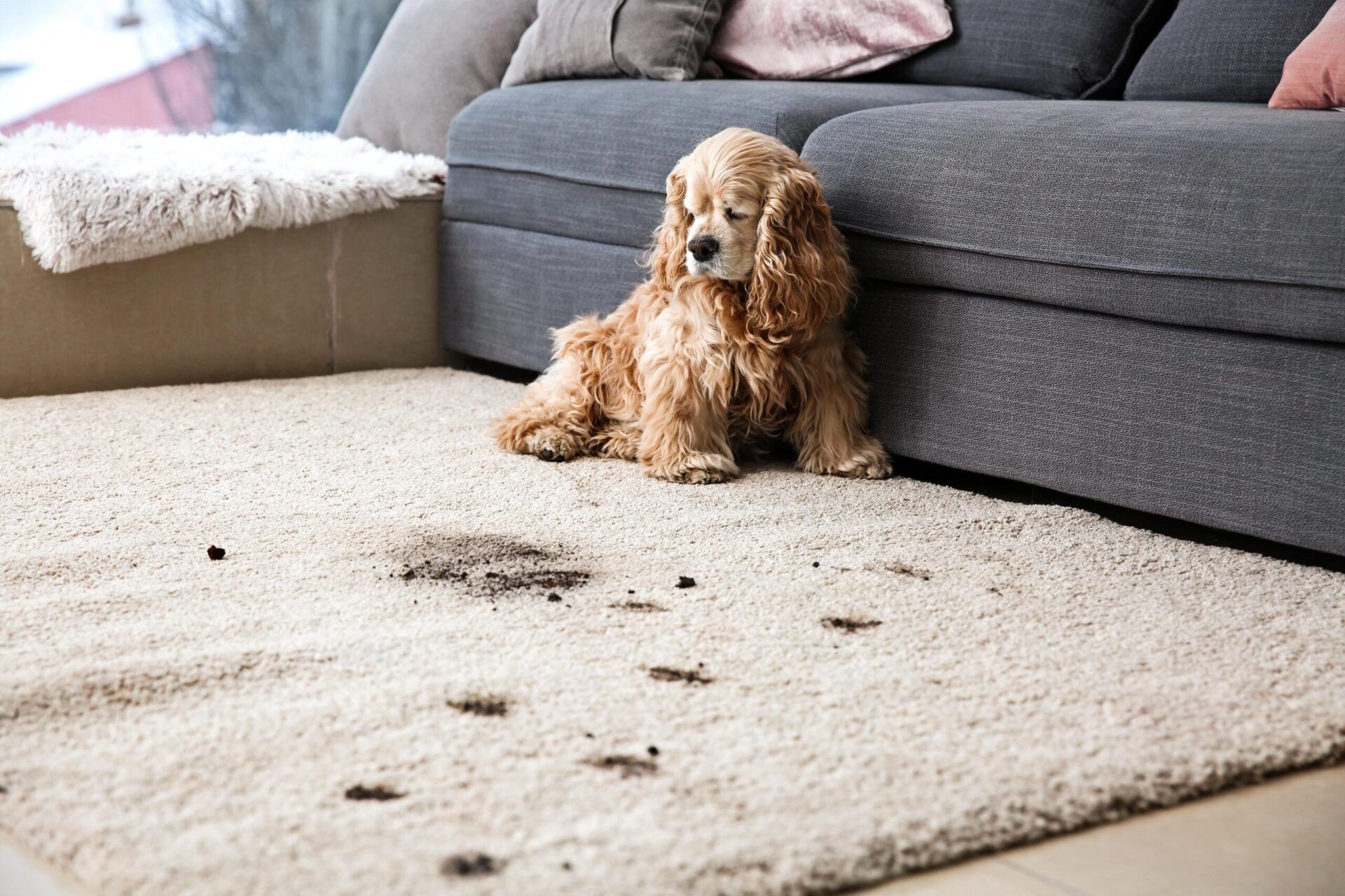 Pet stain on carpet