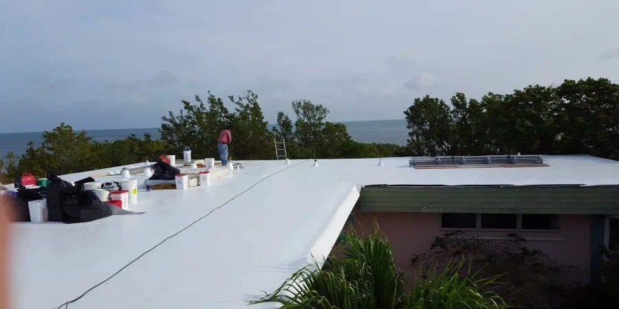 Rolling on Flat Roof — Key West, FL — Keys All Area Roofing & Construction