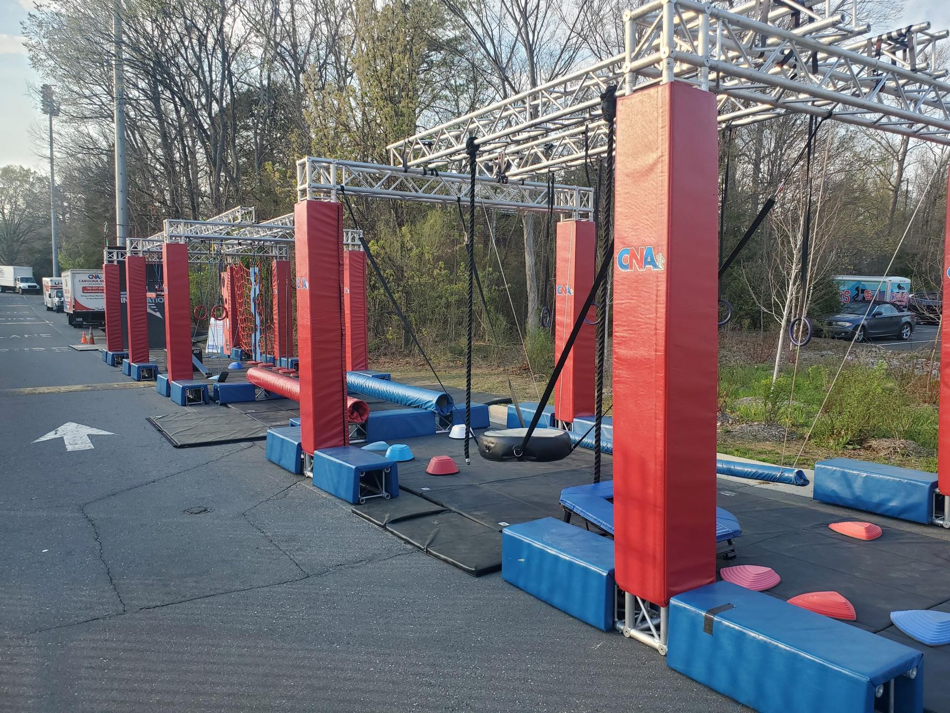 Ninja Warrior curved wall rental at Charlotte event