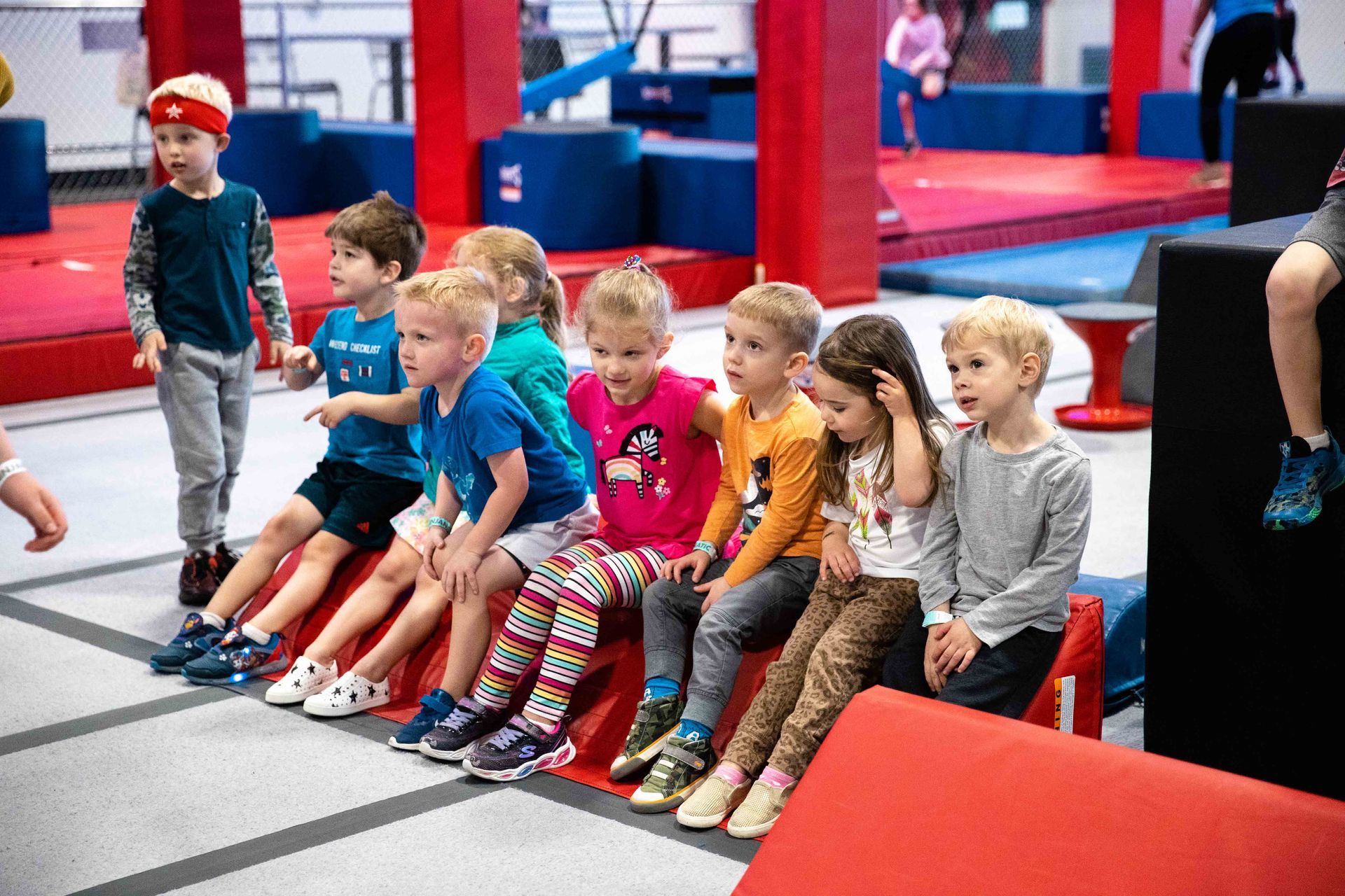 Kids enjoying indoor ninja warrior obstacles at Carolina Ninja Academy in Huntersville NC