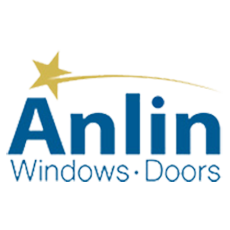 Anlin windows and doors logo with a star in the middle