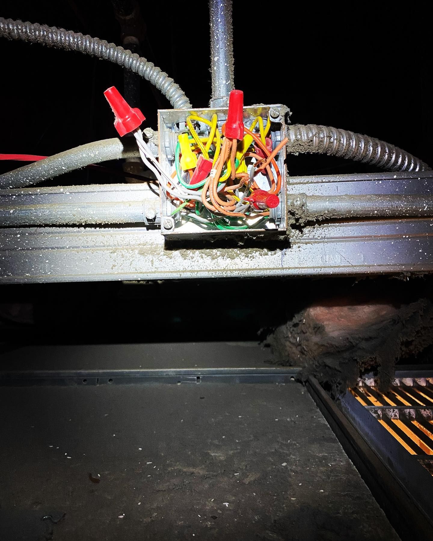 A close up of a box with wires coming out of it
