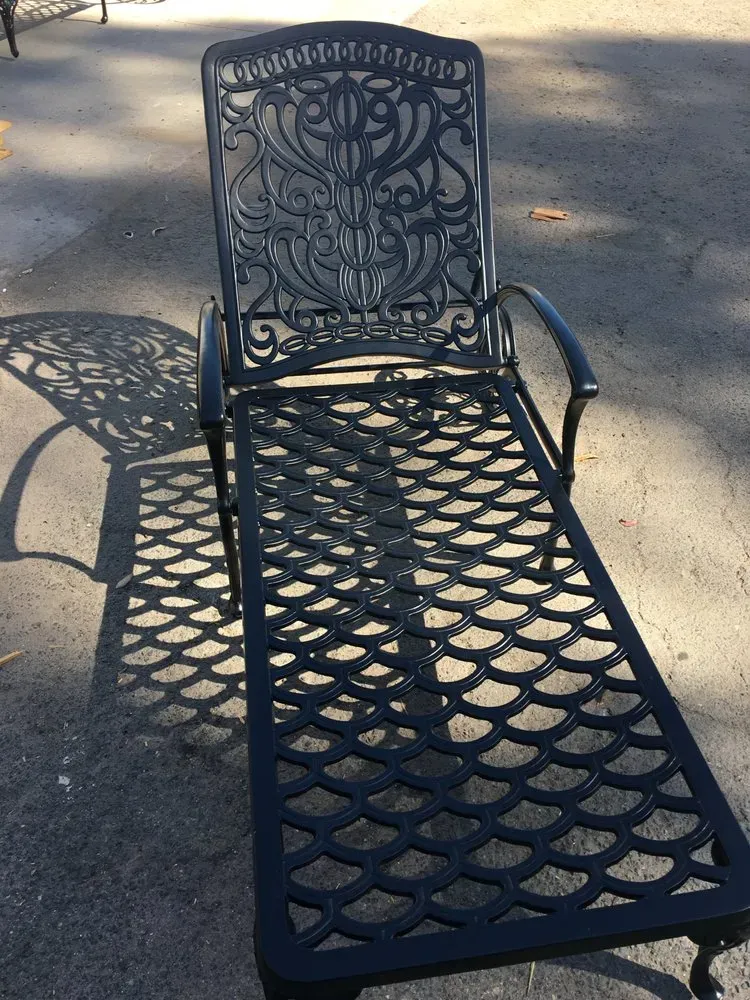 Black Metal Lounge Chair — San Diego, CA — Barrio Logan Powder Coating and Sandblasting