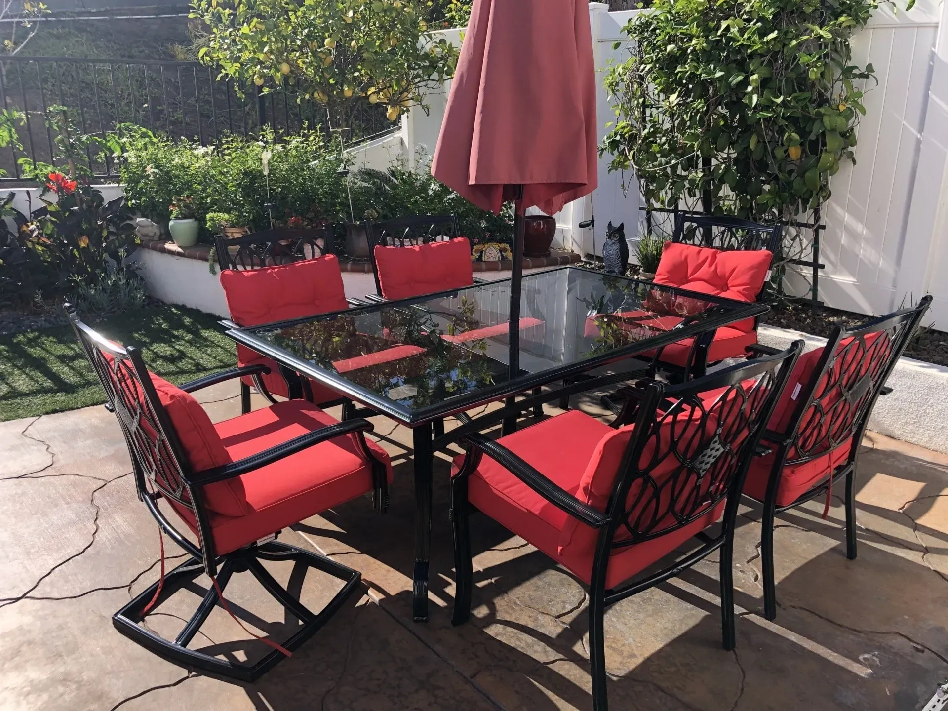 Table And Chairs Outside With Umbrella — San Diego, CA — Barrio Logan Powder Coating and Sandblasting