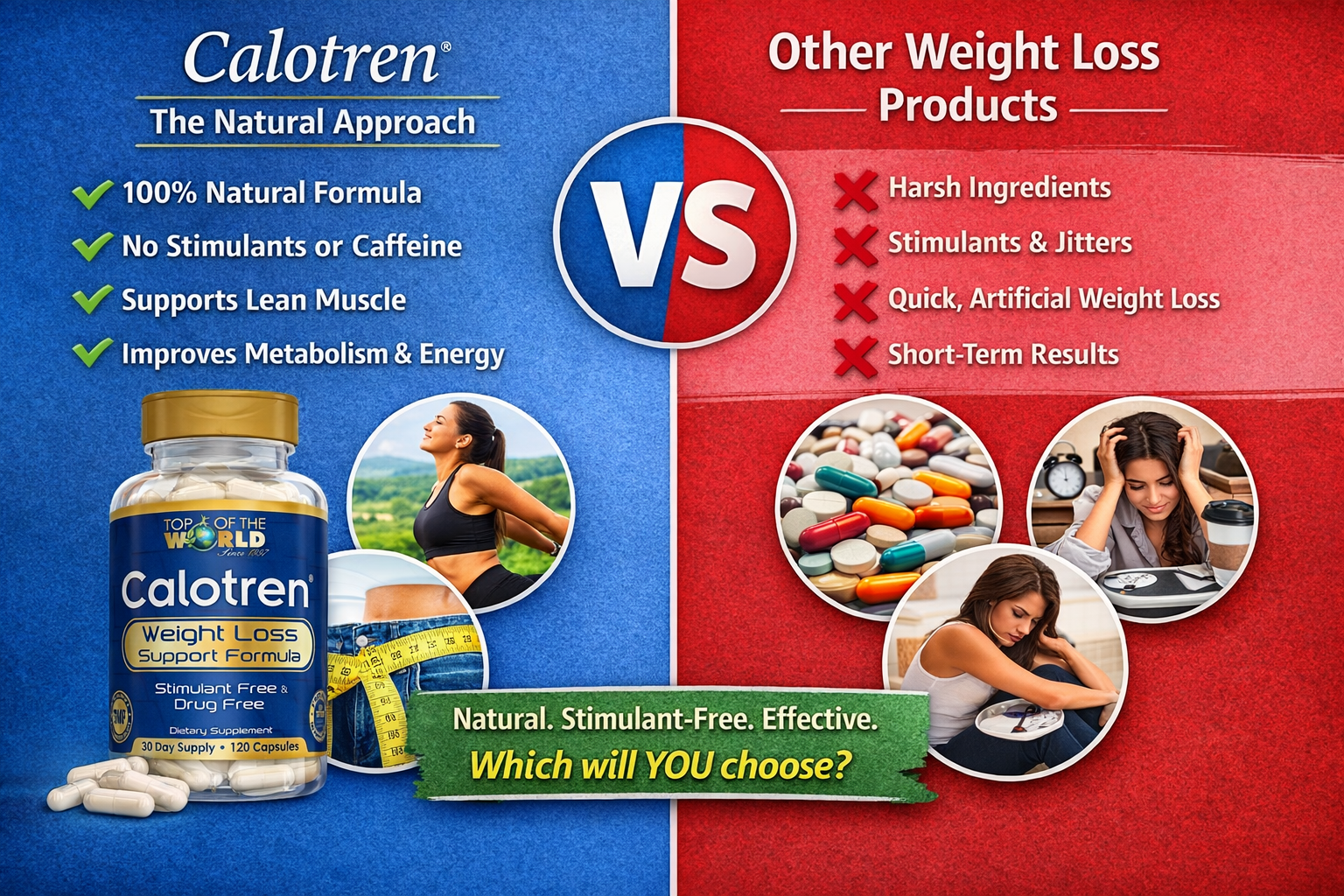 Product comparison: Calotren supplement vs. 