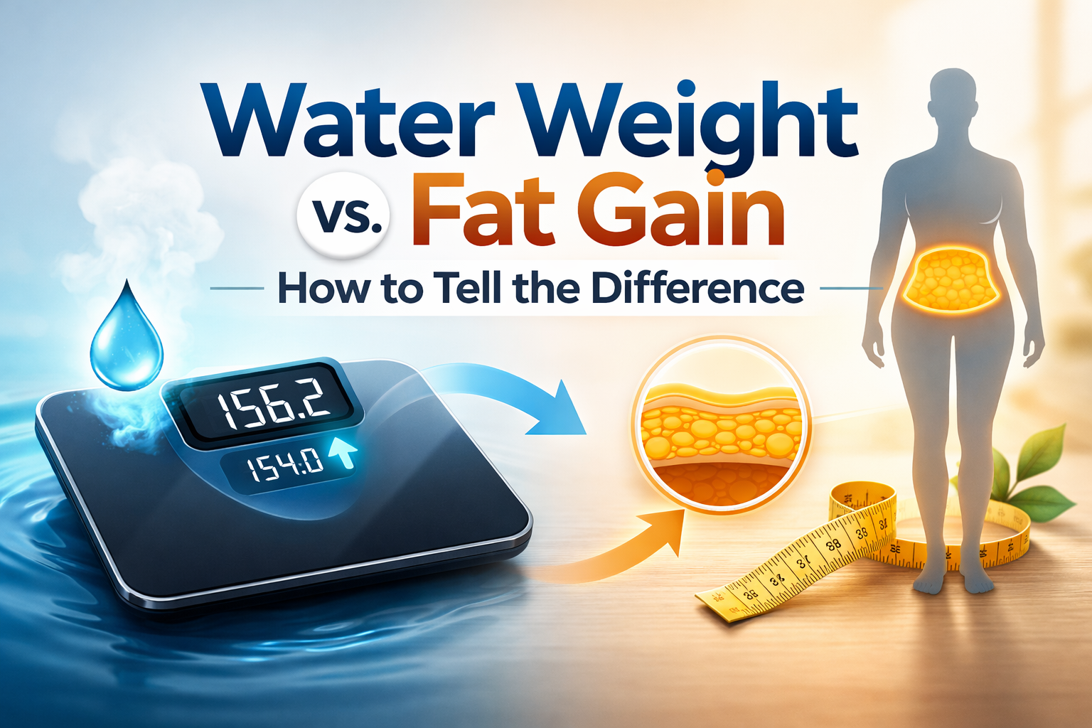 Water weight vs. fat gain