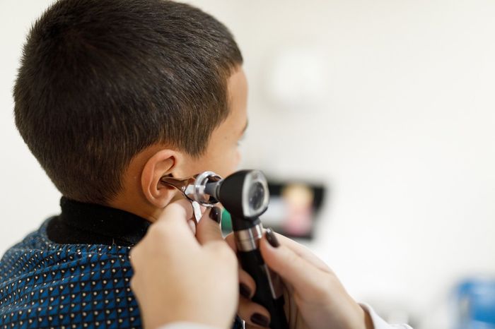 Doctor Checking The Ear — Conway, AR — Central Arkansas Ent Clinic