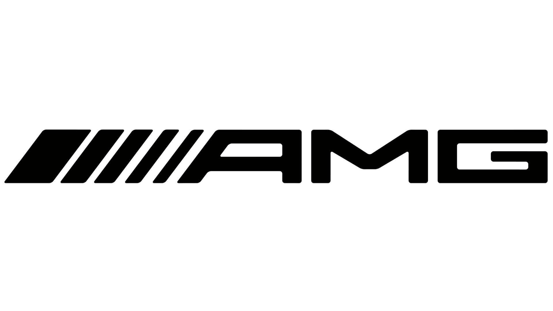 The amg logo is black and white on a white background.