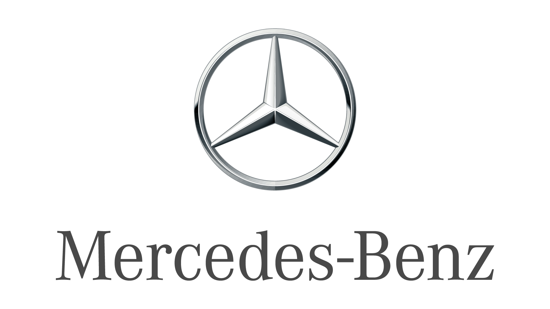 The mercedes benz logo is shown on a white background.