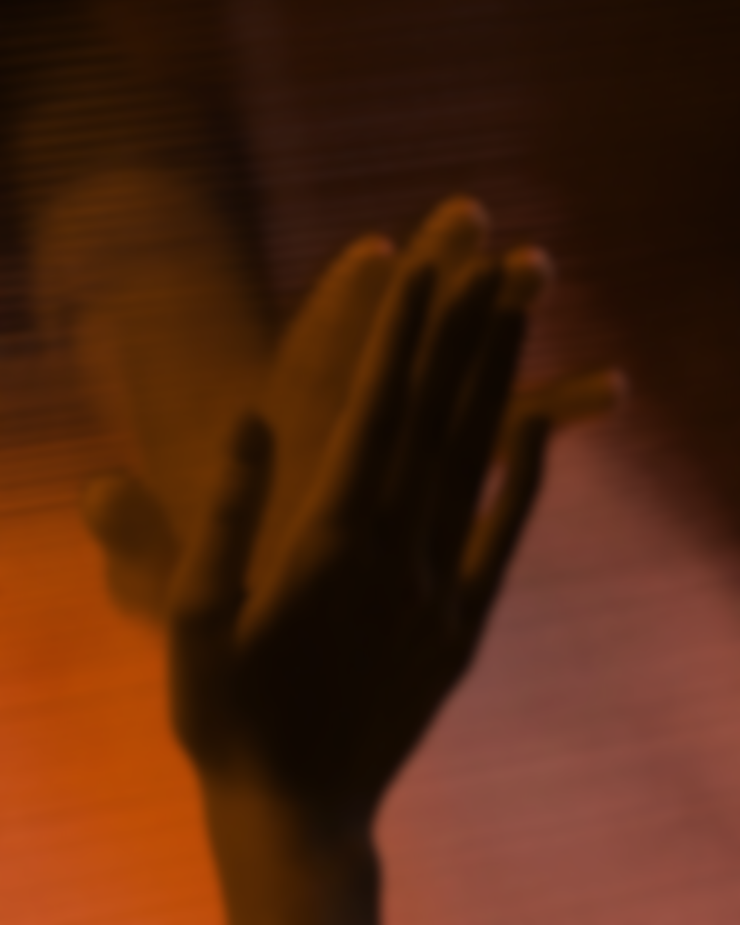 Hands touching, soft movement