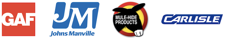 A few logos for TPO roofing materials