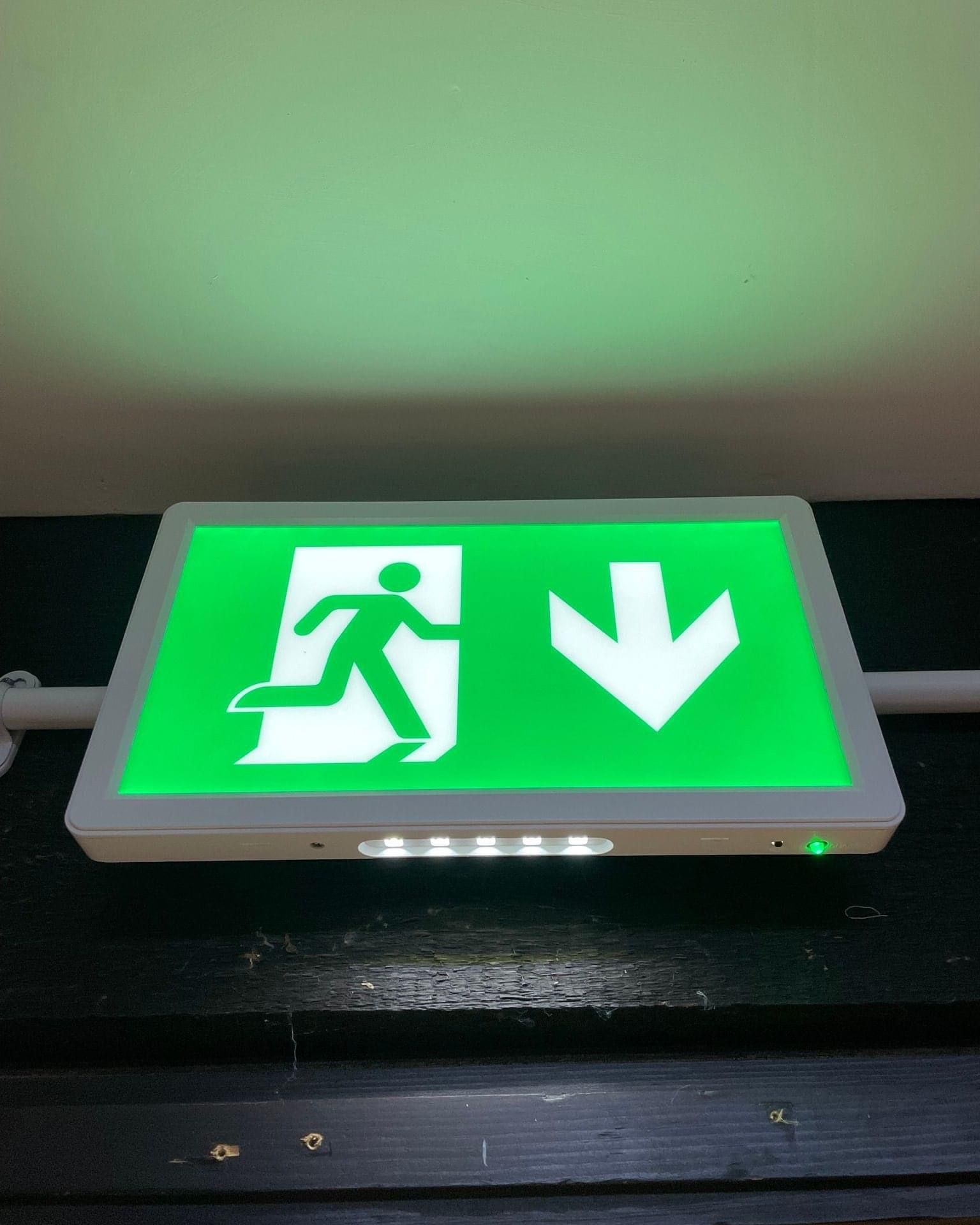 emergency lighting sign