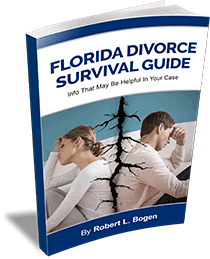 A book titled florida divorce survival guide by robert l. bogen.
