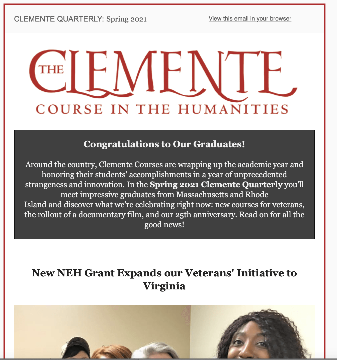 Spring 2021 Clemente Quarterly