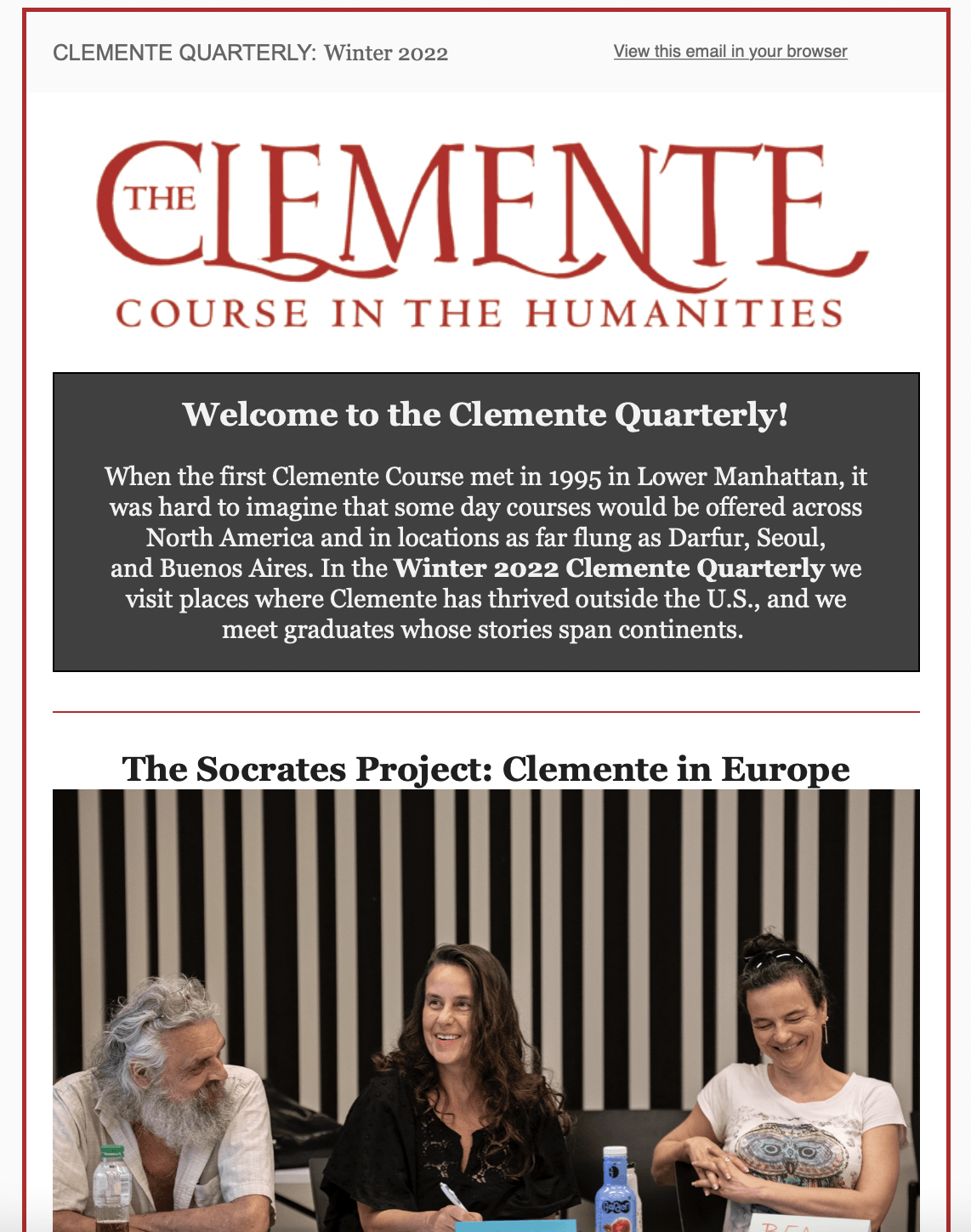 Winter 2022 Clemente Quarterly