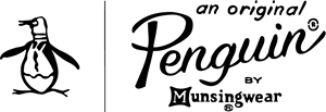 A black and white logo for an original penguin by munsingwear