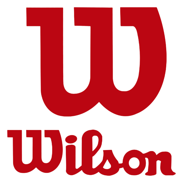 A red wilson logo on a white background
