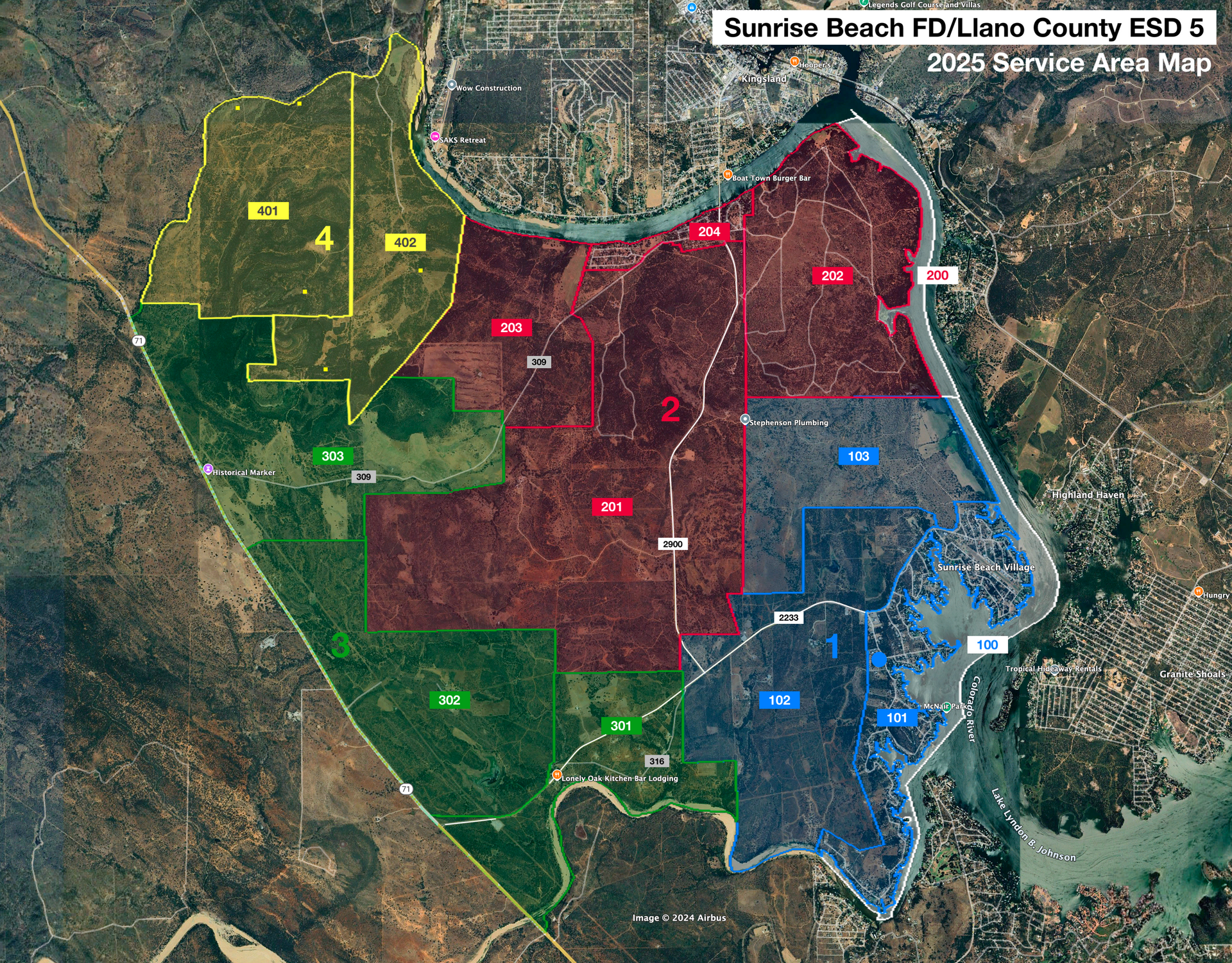 Llano County ESD 5 | District Map
