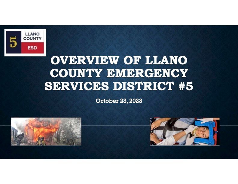 An overview of llano county emergency services district # 5